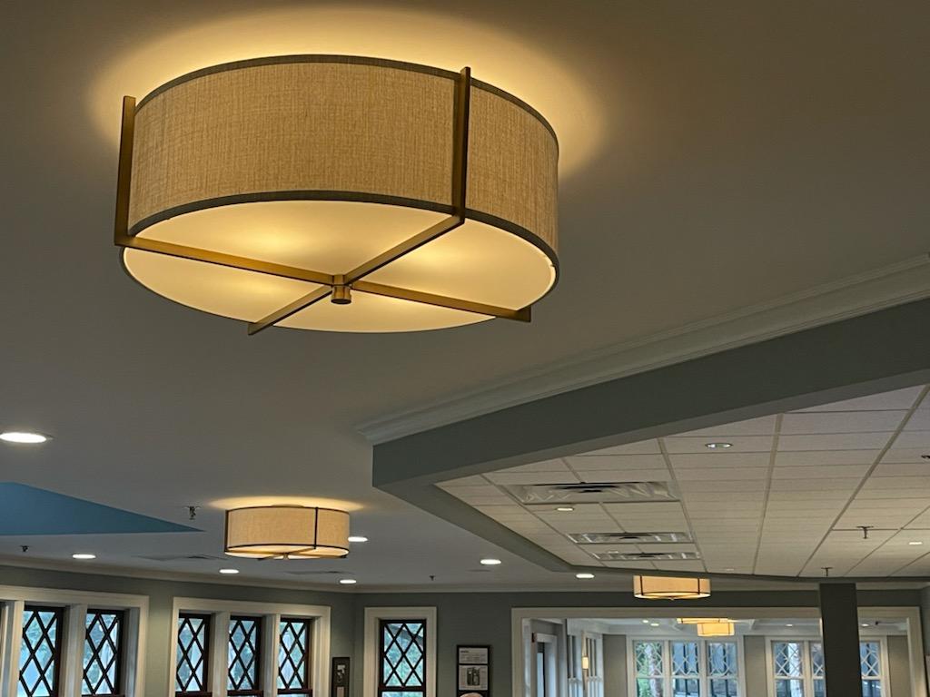 circular fabric decorative lighting